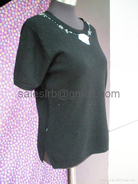 Round Collar Cardigan with short sleeves 2
