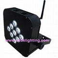 LED Par with Battery Power & Wireless DMX  9LEDs*8W