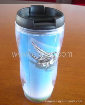 Plastic Double-layer Water Bottle Advertisement Mug Promotion Gift Bottle Cup 2