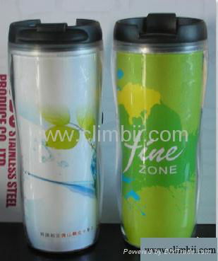 Plastic Double-layer Water Bottle Advertisement Mug Promotion Gift Bottle Cup 4