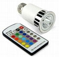 RGB remote control color changing light 1