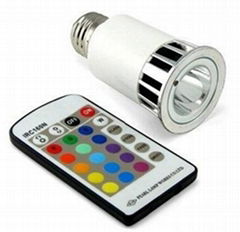 RGB remote control color changing light