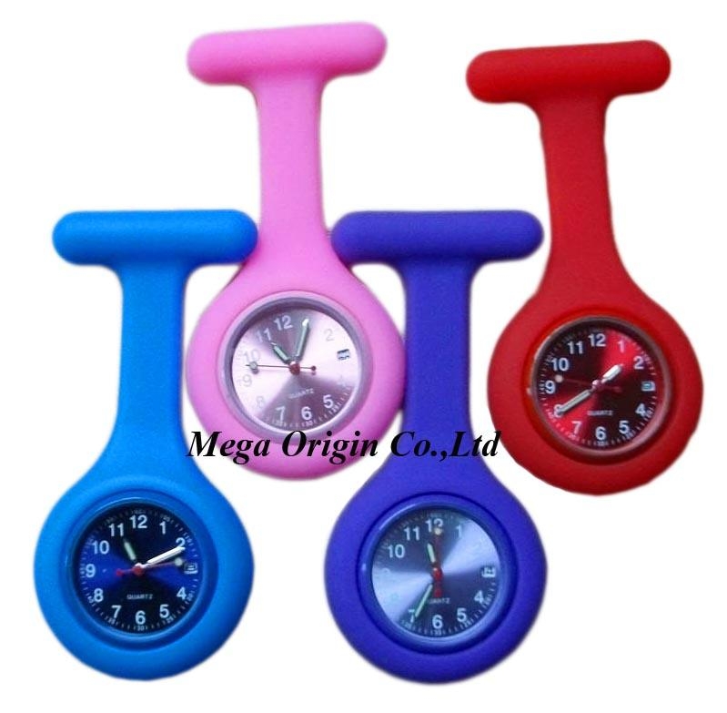 Silicone Nurse Fob Watches with calendar