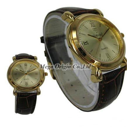 Mens wrist watch with leather strap 4