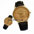 Mens wrist watch with leather strap 5