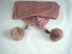 wholesale-pendant fur ball fashion scarf