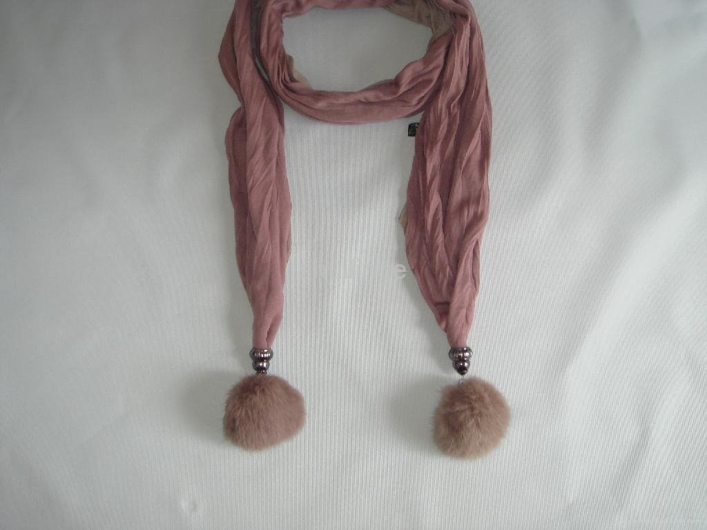wholesale-pendant fur ball fashion scarf 4