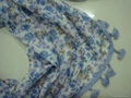 100% polyester printed scarves with lace triangle 3