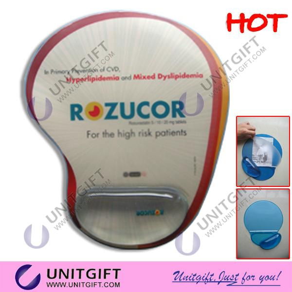 with floater label liquid gel wrist mouse pad