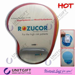 with floater label liquid gel wrist mouse pad