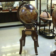 Woden crafts products wood globe Home Decoration and Furnishings american style