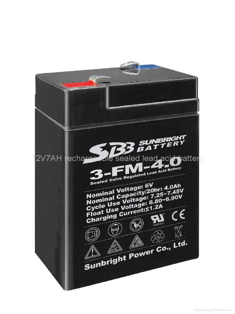 Selling high performance 6V4AH emergency light battery