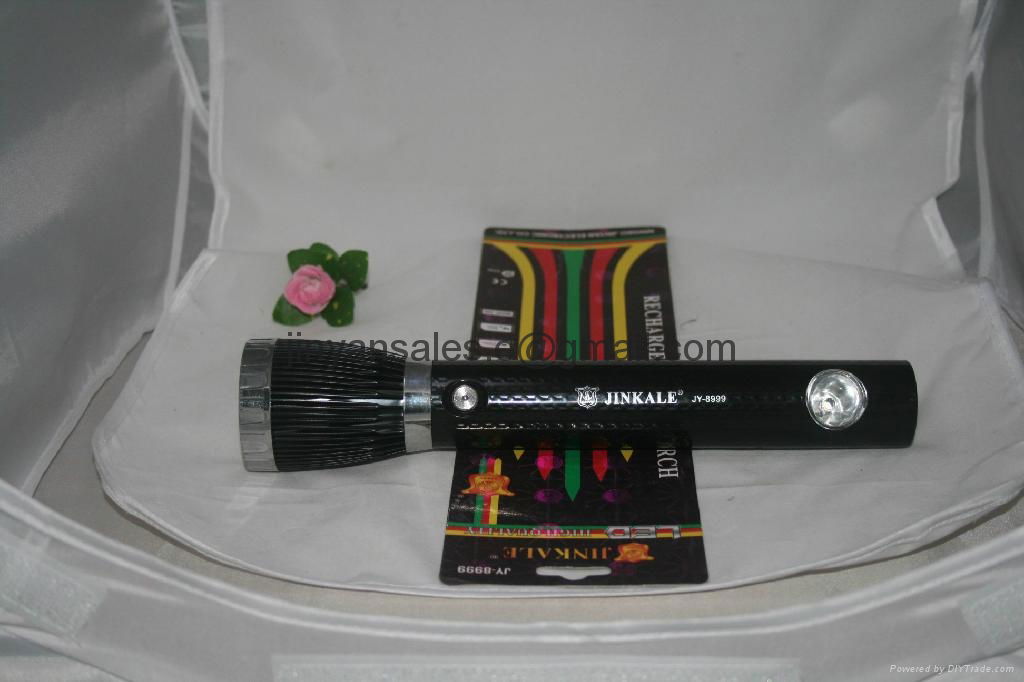 Sell ABS Rechargeable flashlight JY8999 LED TORCH  2