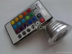 3W RGB LED Spot Light (MS-RGB3W-B)