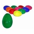Egg-shaped plastic toy capsule