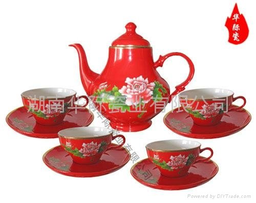 醴陵中國紅瓷茶具