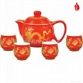 醴陵红瓷茶具 1