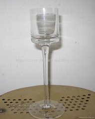 Clear Glass Candleholder 