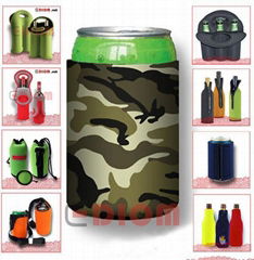 Collapsible Camo Can Cooler / bottle cooler / beer koozie / wine cooler