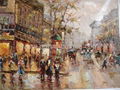 Paris street oil paintings-knife oil