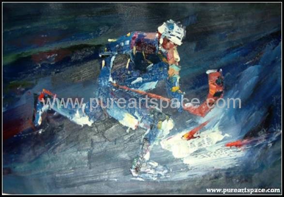 sport oil paintings knife oil paintings  impressional paintings 3