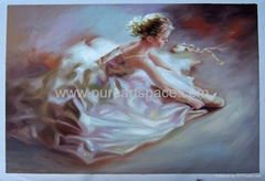 Ballerina girl oil painting