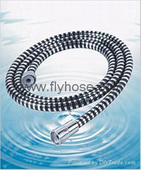 PVC black silver shower hose