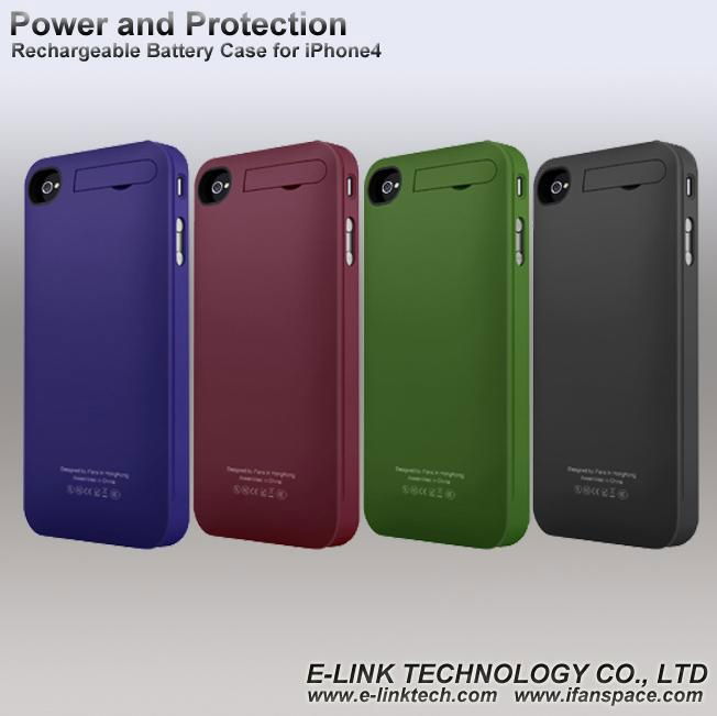 iFans External Backup Battery Boost Case for iPhone4 2