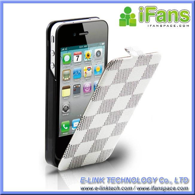 Luxury leather cover with extra battery for iPhone 4 4s 2