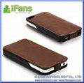 Luxury leather flip case extended battery for iPhone4 4
