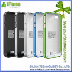 External backup battery charger case for iPhone4s