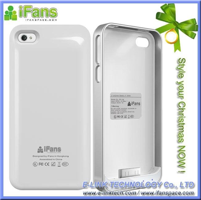 External backup battery charger case for iPhone4s 4