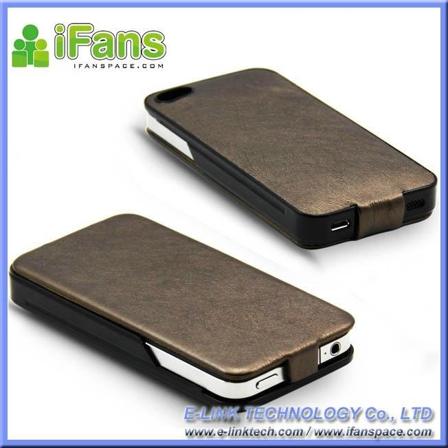 iFans leather battery case for iPhone4 4s 4g 3