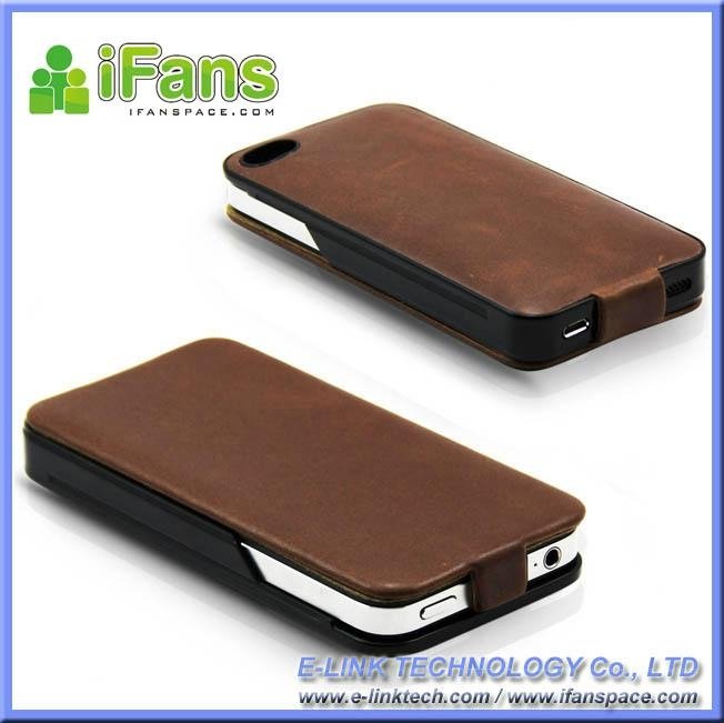 iFans leather battery case for iPhone4 4s 4g 5