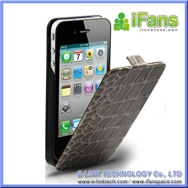 Luxury leather cover with extra battery for iPhone 4 4s 4