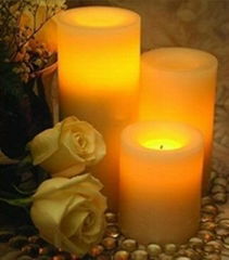 LED blow out wax candle