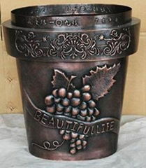 copper trash can