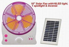 10" Solar Rechargeable Fan