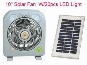 10" Solar Rechargeable Fan