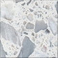 Pure White Big Grain Artificial Stone Floor Tiles 2