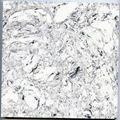 Pure White Big Grain Artificial Stone Floor Tiles 5