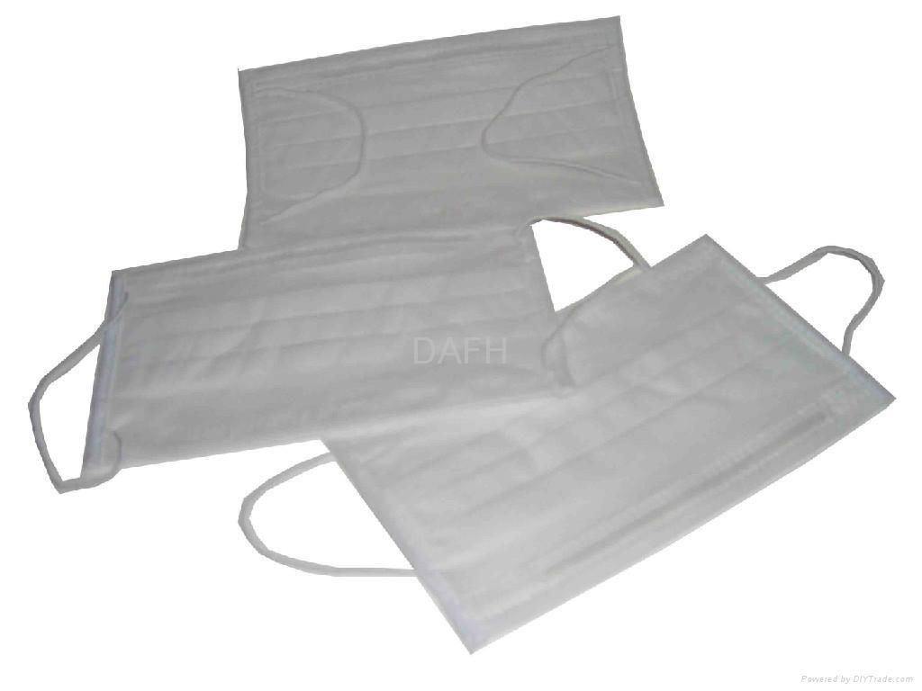 Enviroment friendly radiation proof 3 ply disposable face mask with ties ISO CE  3