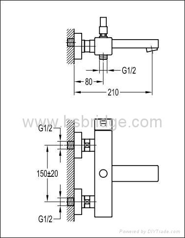 BSBRIDGE Juego para banera y ducha ,exterior,M05540 2