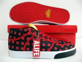 Wholesale Alife Shoes 100001  Grid Red-black 2