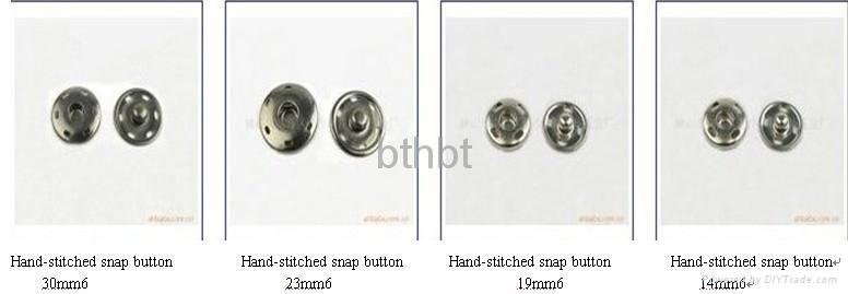 Hand-stitched snap button 2