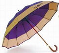wooden auto open umbrella