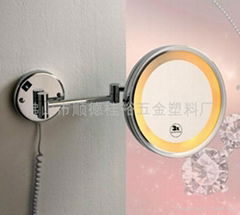 The LED lights sided beauty make-up mirror