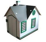 toy,paper house, DIY house, children' house, corrugating paperboard house 