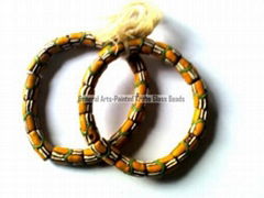West African Painted Glass Beads 