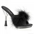 Hot selling lady feather shoes 3